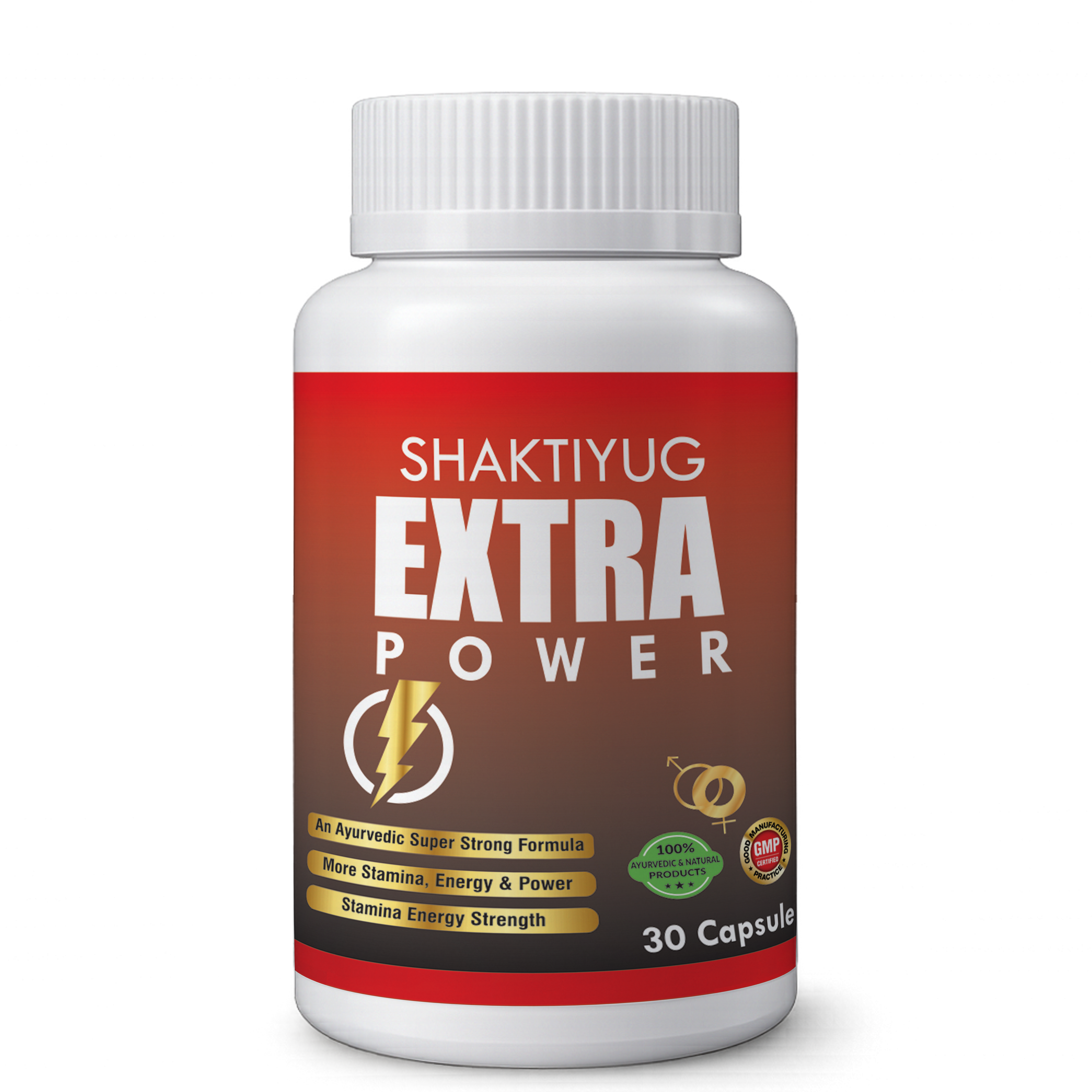 SHAKTIYUG Extra Power Ayurvedic Herbal Capsules for Daily Wellness and Active Lifestyle (30 Capsules)