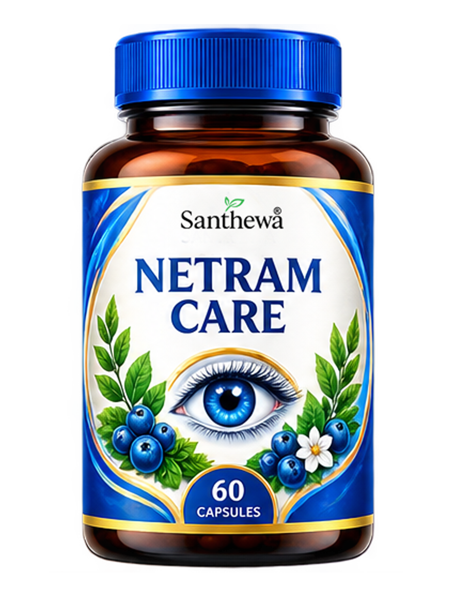 Santhewa Netram Care – Ayurvedic Eye Wellness Capsules 500 mg | 60 Capsules