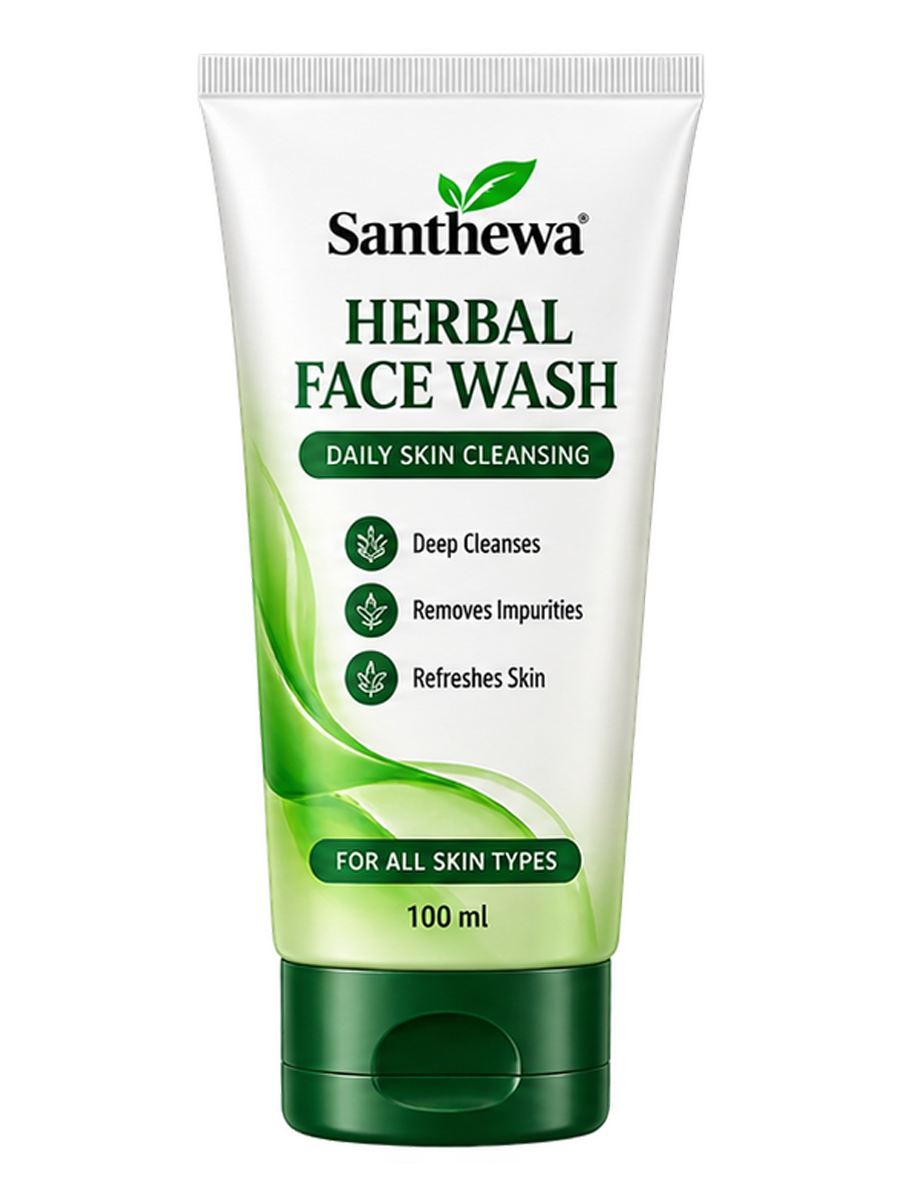 Santhewa Herbal Face Wash – Daily Skin Cleansing | 100 ml
